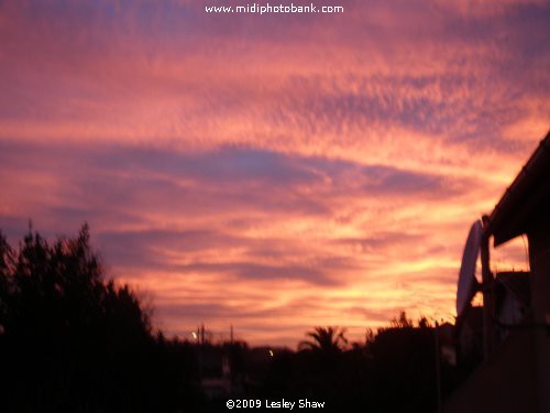 "Sunset" over Béziers