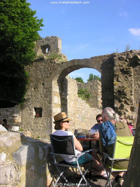 The small town of Lagrasse in the Corbières Hills