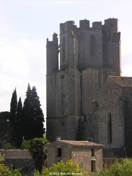 The small town of Lagrasse in the Corbières Hills