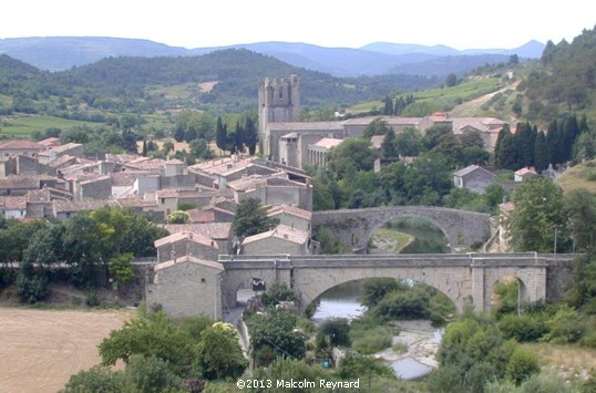 The small town of Lagrasse in the Corbières Hills