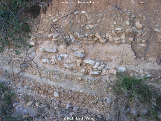 The Via Domitia just before Cessero - the Roman name for the present town of St Thibéry