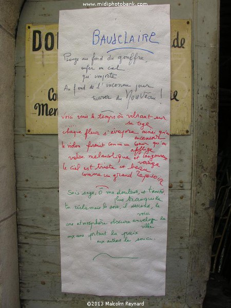 Poetry" in the "Quartier" St Jacques of Béziers