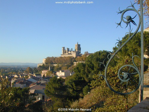 The Cathedral of St Nazaire on top of the ancient ramparts of Béziers