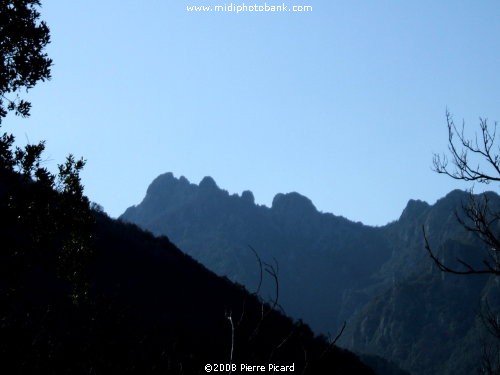 Early morning sunshine on the Pyrénées