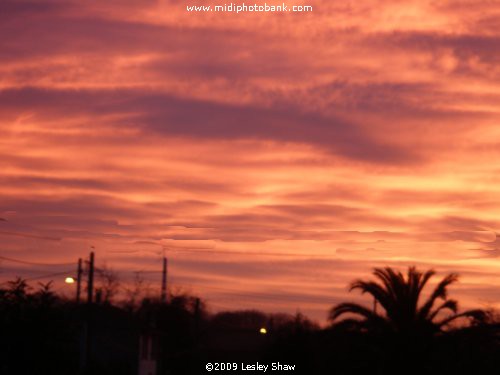 "Sunset" over Béziers