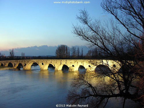 The Medieval Bridge crossing the River Orb in Béziers