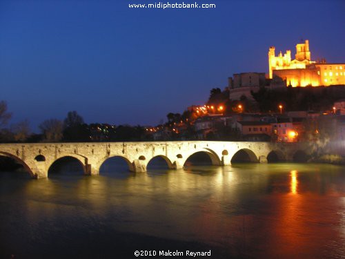 The Medieval Bridge crossing the River Orb in Béziers