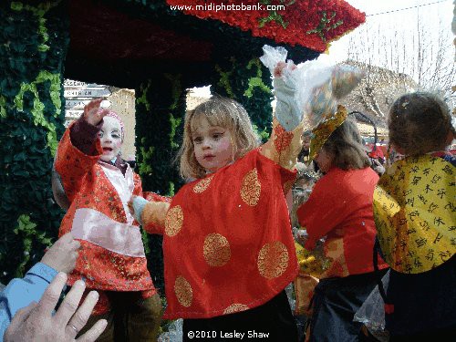 "Fête de Mimosa" at Roquebrun