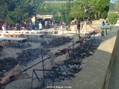 A «Méchoui» - barbeque of a whole roasted sheep