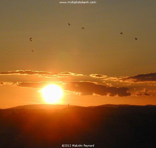 Sunset over the "Corbiérès Hills"