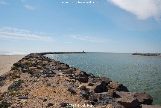 Mouth of the river Aude